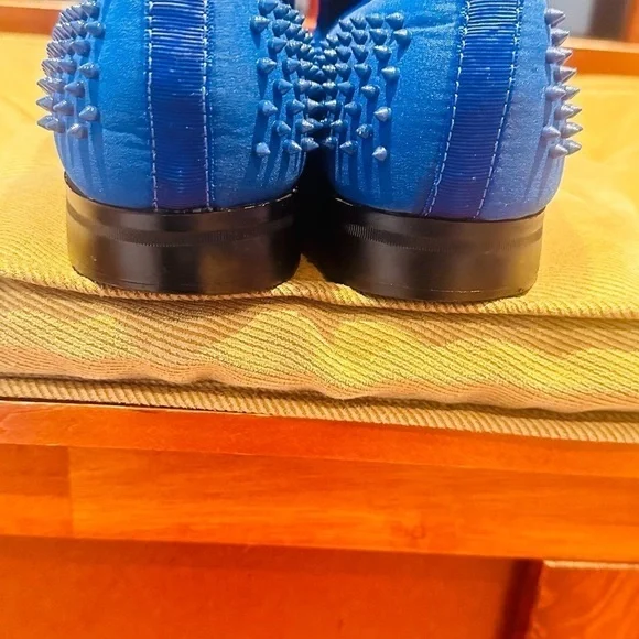 Stacy Adam’s Royal Blue Sabre Spiked Loafers. - Picture 3 of 16